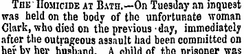 Tub Homicide at Bath.—On Tuesday an inqu...