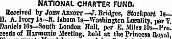 NATIONAL CHARTER FUND. Received by Joes ...