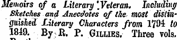 .Memoirs of a Literary [Veteran. Includi...