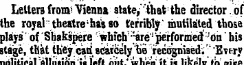 Letters fronv Vienna state, that the dir...