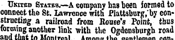 Ukited States.—a company has been lormed...
