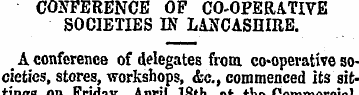 CONFERENCE OF CO-OPERATIVE SOCIETIES IN ...
