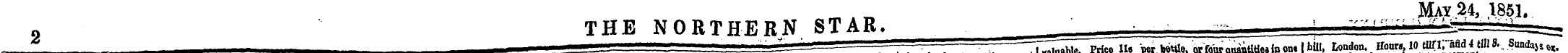 May 24, 1851. 0 THE NORTHERN STAR. ^ — ....