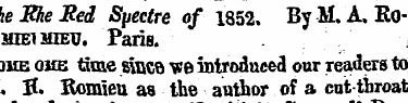 he Me Red Spectre of 1852. ByM. A, Rome!...