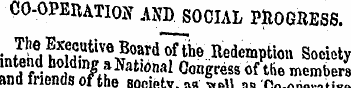 CO-OPEIUTIOff AND SOCIAL PltOGRESS. JnSi...