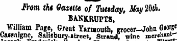 from tht Gazette of Tuesday, ihyWih. ban...