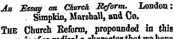 An Essay on Church Reform. London:. Simp...