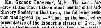 Mb. George Thompson, M.P.—The Boim Ukrat...