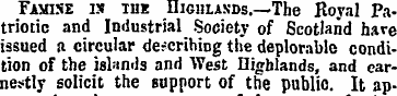 Famise is ids Highlands. —The Royal Patr...