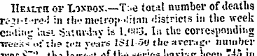 Health or London.—T:.e total number of d...