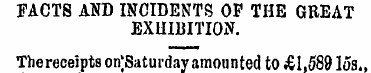 FACTS AND INCIDENTS OF THE GREAT EXHIBIT...