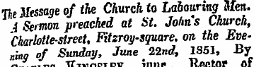 The Message of the Church to Labouring M...