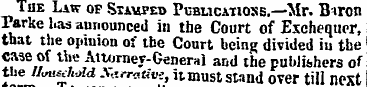 The Law of Staaiped Pubucatioss.—Mr. B-i...