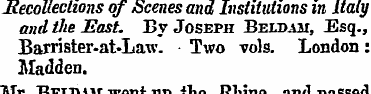 JRecolleclions of Scenes and Institution...