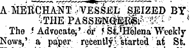 A MERCHANT :• VESSEL SEIZED BY mm VABsvm...