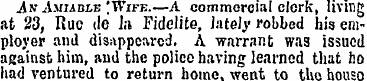Av Amiable | Wife.—A commercial clerk, l...