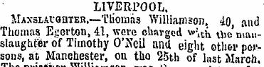 LIVERPOOL. Maxslai-ohter.—Thomas William...