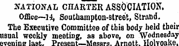 NATIONAL CHARTER ASSOCIATION. Office—H S...