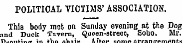 POLITICAL VICTIMS' ASSOCIATION. This bod...