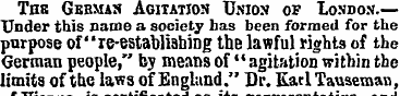 The German Agitation Union of losno.v.— ...