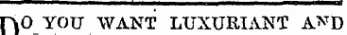 HO YOU WANT LUXURIANT A&gt; T D