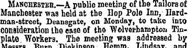 Makchestbb.—A public meeting of the Tail...