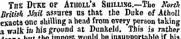 The Duke or Atuoll's Shilling.—The AW< B...
