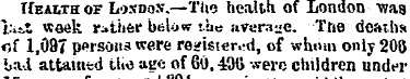 TfEAMHOF L'Jxdos.—The health of London w...