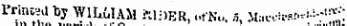 in the pari! of St at * Prinwd by WILLIAM riliJER , .,fN... 5, Maeciw^-- -; w^: