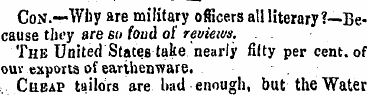 Con.—Why are military officers all liter...