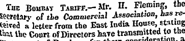 The Bomeat Tabu*.- Mr. H. Fleming, the S...