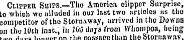 Cupper Ships.—The America clipper Surpri...