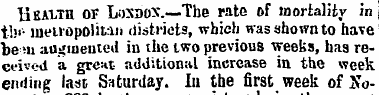 Health , or Losuox.—The rate of mortalit...