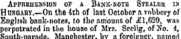 Apprehension of a Bank-note Stealer in H...