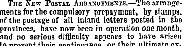 The Sew Postai, Arrangements.—The arrang...