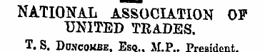 NATIONAL ASSOCIATION OF UNITED TRADES. T...