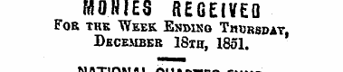 MONIES REGEIYEQ For thk "Week Enmhg Thur...