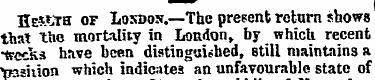 He «jth or Lokdon.—The present return sh...