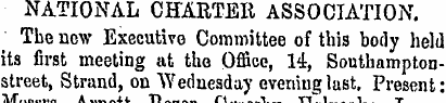 NATIONAL CHARTER ASSOCIATION. The new Ex...