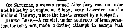 Os Saturday, a woman named Alice Lacy wa...