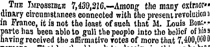 The Impossible 7,439,210.—Among the many...
