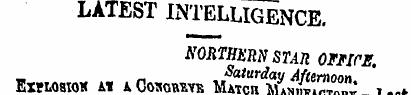 LATEST INTELLIGENCE. NORTHERN STAR OFFIC...
