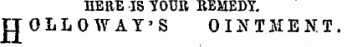 HERE IS YOUR REMEDY. ITOLLOWAY'S OINTMENT.