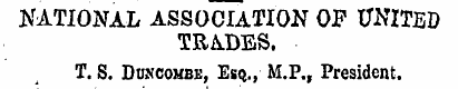 NATIONAL ASSOCIATION OF UNITED TRADES. T...
