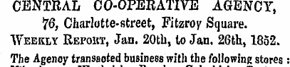 CENTRAL CO-OPERATIVE AGENCY, 76, Charlot...
