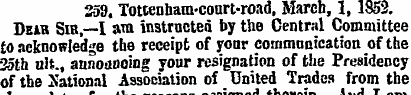 359. Tottennanvcourt-road, March, 1,1852...