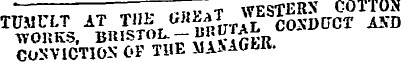 ' ^Tt WFSTERN COTTON TUMULT AT THB W«f*T...