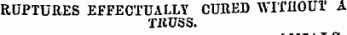 RUPTURES EFFECTUALLY CURED WITHOUT A TRUSS.