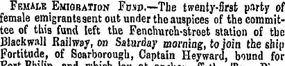 Femalk Emigration Fd.vd.—-The twenty-fir...