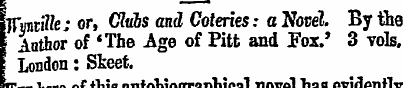 TTptflfe; or, Clubs and Coteries: a Nove...